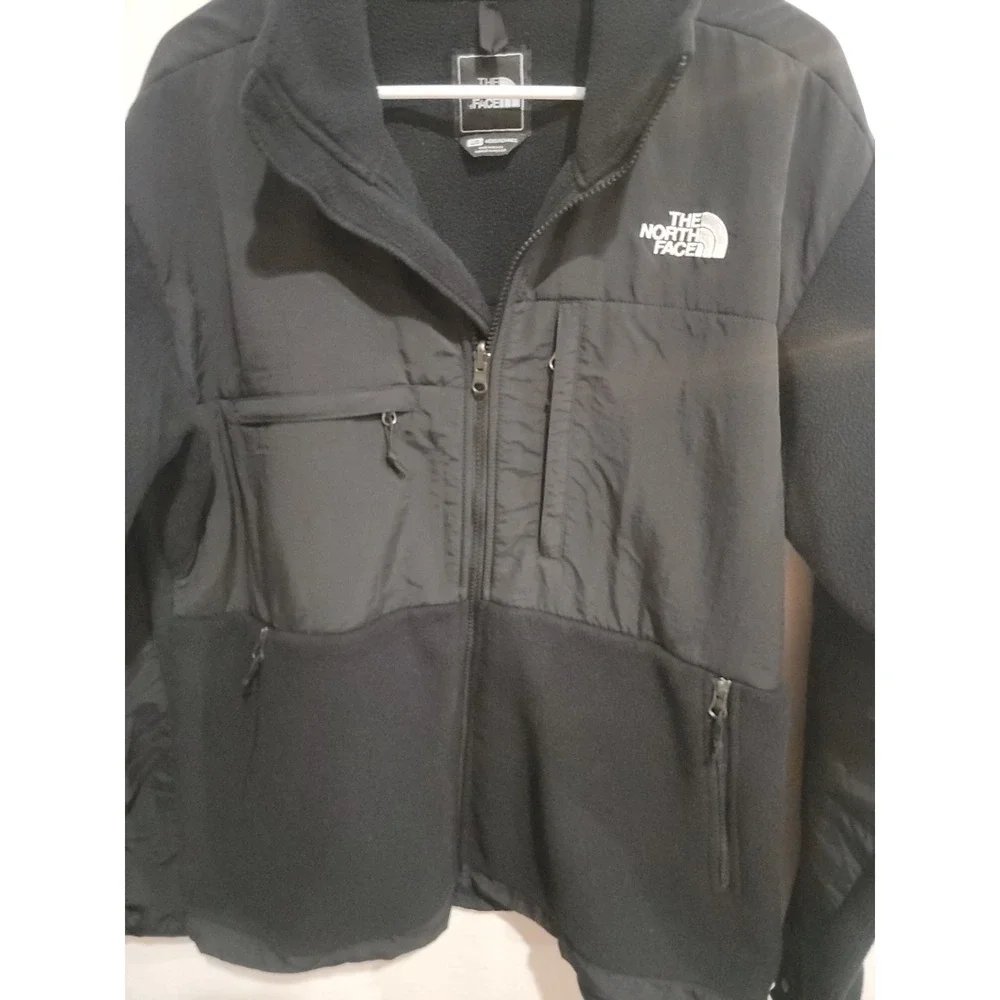 The North Face Denali Fleece Jacket sz L Black Polartec EUC! Retro TNF Nylon top